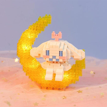 Cinnamoroll Dog Mini Cartoon Building Block with Led Lighting Kit,Cute Anime Figures Toys Desk Accessories,Birthday Gift for Adult Kids Ages 6+,356PCS