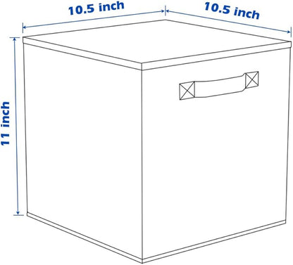 ShellKingdom Foldable Fabric Storage Cubes And Cloth Organizer Drawer For Closet And Toys, 6 Pack (Black)