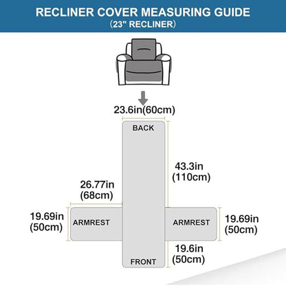 Easehomey 100% Waterproof Recliner Chair Covers, Non-Slip Recliner Covers that Stay in Place with Two Pocket Elastic Band Washable Reclining Chair Cover Furniture Protector for Kids,Pets(Coffee,23.6")