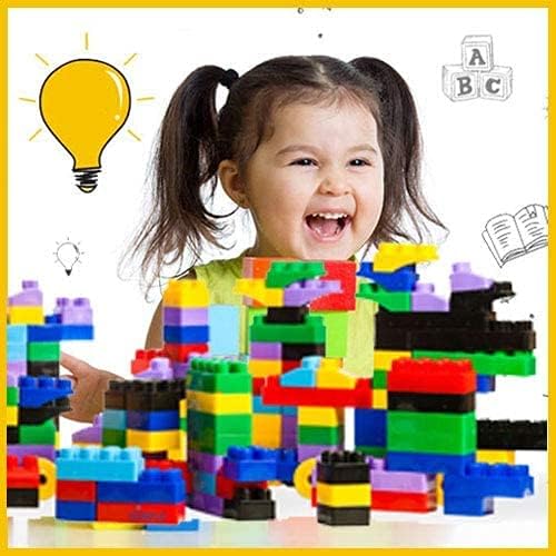 Dimple Large Building Blocks for Toddlers/Kids (600 Piece) Stackable, Multi-Colored, Interlocking Toys Safe, Non-Toxic Plastic Bright Colors, Waterproof Boys, Girls Age 3 for Kids