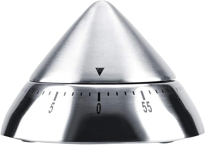Kitchen Timers - Fashionable Stainless Steel 60 Minutes Count Down Mechanical Cooking Timer Silver - Kids Vintage Analog Colored Clock Bulk Alarm Mechanical Kitchen Decorative Anim (Silver)