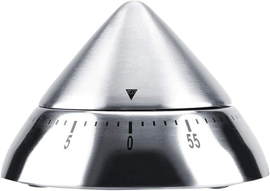 Kitchen Timers - Fashionable Stainless Steel 60 Minutes Count Down Mechanical Cooking Timer Silver - Kids Vintage Analog Colored Clock Bulk Alarm Mechanical Kitchen Decorative Anim (Silver)