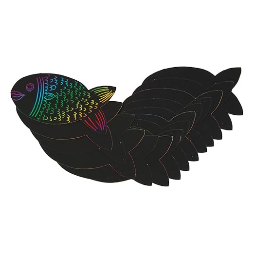 Colorations SDSHAPE Scratch Designs Shapes, 98 Pieces, Shape Boards