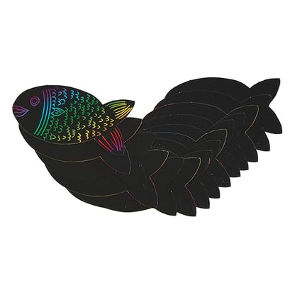 Colorations SDSHAPE Scratch Designs Shapes, 98 Pieces, Shape Boards