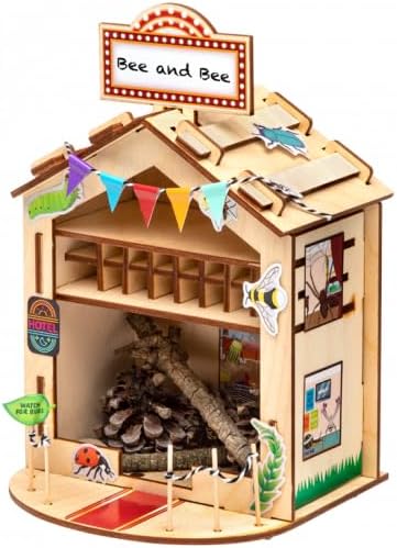 PlayMonster Craft-Tastic — Make A Bug Hotel — DIY Nature Craft Kit — No Tools Needed — Decorate Your Hotel with Stickers — Ages 4+ with Help