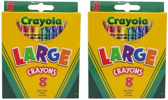 Crayola Large Crayons Tuck Box - 8 Count - 2 Packs