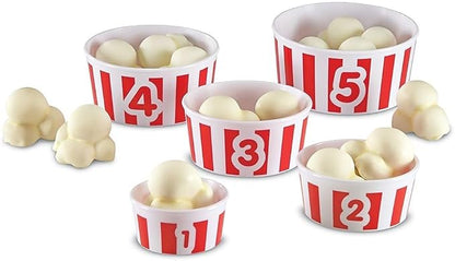 Learning Resources Smart Snacks Count 'em Up Popcorn, Counting Game, Math Games, Set of 15, Ages 2+