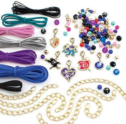 Make It Real Disney Descendants 3 Fierce Fashion Jewelry Kit - DIY Bead & Charm Bracelet Making Set, Includes Supplies, Beads, Charms, Descendants Book - Create 8 Bracelets, for Ages 8