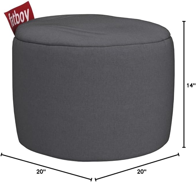 Fatboy Point Stonewashed Bean Bag, Grey, Large