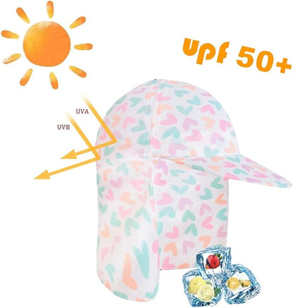 Gifts Treat Kids Legionnaires Hat, UPF 50+ Sun Protection Swim Cap Flap Hat for Kids, Quick Drying Sun Hat for Beach Seaside