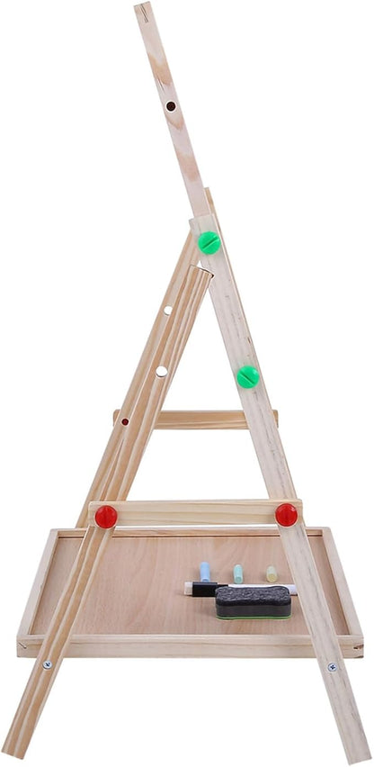 JTLB 2 in 1 Double Side Baby Kids Child Standing Art Wooden Drawing Board