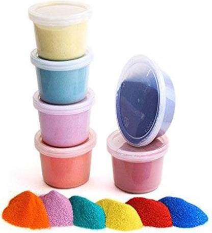 Hygloss 6 Colored Pack Craft Sand, Assorted 6 per Set