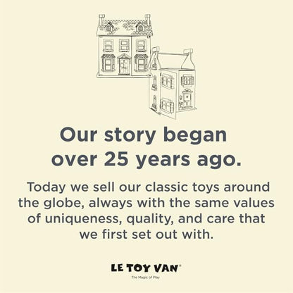 Le Toy Van - Educational Wooden Toy Role Play Beautiful Doll High Chair | Girls Pretend Play Toy Pram Playset - for Ages 3+ (TV601)