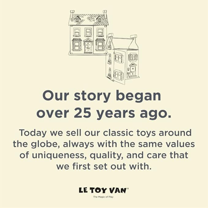 Le Toy Van - Educational Wooden Toy Role Play Beautiful Sleigh Doll Cot & Crib | Girls Pretend Play Toy Pram Playset - for Ages 3+