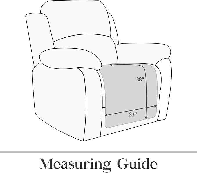 TOMORO Non-Slip Recliner Sofa Cover - 100% Waterproof Seat Recliner Chair Slipcover Furniture Protector, Washable Couch Cover for Dog and Kids, 23 x 38 inch Brown