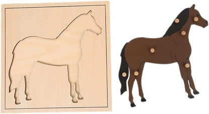 MEYOR Montessori Horse Puzzle for Early Preschool Learning Toy