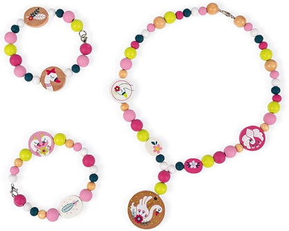 Janod Birdy Swans Wooden 220 Beads Craft Set - Ages 6+ - J06672