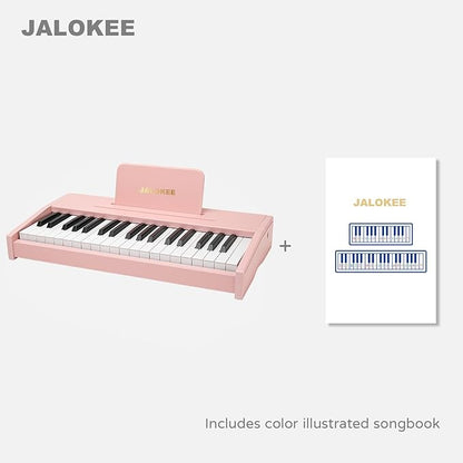 Kids Piano Keyboard, Digital Piano for Kids, Music Educational Instrument Toy, Wood Toy for 3+ Girls and Boys (Pink, 37 Keys)