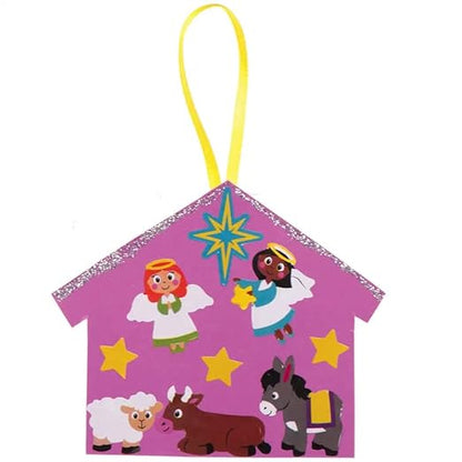 Baker Ross AX576 Nativity Sticker Rolls - Pack of 600, Kids Stickers, Ideal for Christmas Arts and Crafts Projects, Great for Card Making and Scrapbooking