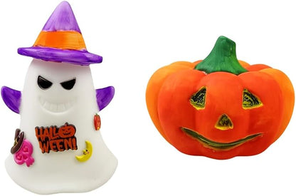 Pinkiwine 2 Pack Halloween Paint Your Own Pumpkin Ghost LED Night Lights Crafts Kit for Kids Boys Girls Halloween Toys Halloween Treat Bags Gifts Party Favors