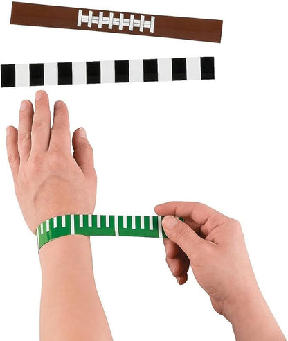 Fun Express Football Slap Bracelets - 12 Pieces - Sports Big Game Party Favors