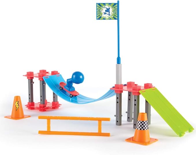 Learning Resources Skate Park Engineering & Design Building Set, Engineering Toy, STEM toy, Science for Kids, Fun Science Toy, 43 Pieces, Ages 5+