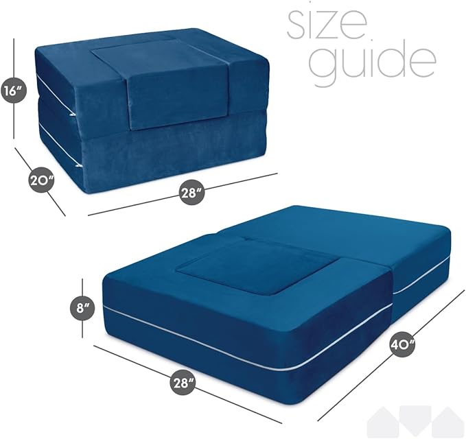 Milliard Kids Couch - Modular Kids Sofa for Toddler and Baby Playroom/Bedroom Furniture (Navy Small)