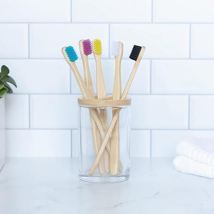 The Humble Co. Bamboo Toothbrushes (5pk) – Toothbrushes for Superior Oral Care, Dental Hygiene, and Gum Care, BPA Free (Ultra Soft Bristles)