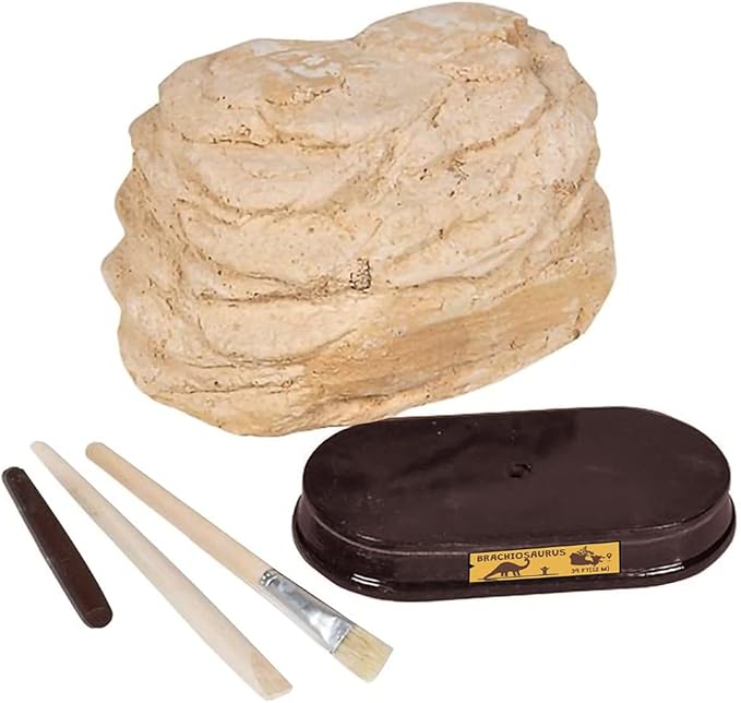 ArtCreativity Dinosaur Excavation Kit for Kids, Brachiosaurus Skull Excavating Set with Fossil Digging Tools and Stand, Fun Science Activity Toy, Educational Dinosaur Gift for Boys and Girls