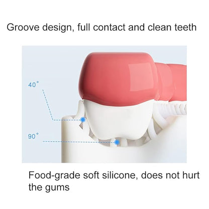 2 PCS U-Shaped Kids Toothbrush, Soft Manual Training Toothbrush for Kids 6-12 Years (Pink +Blue)