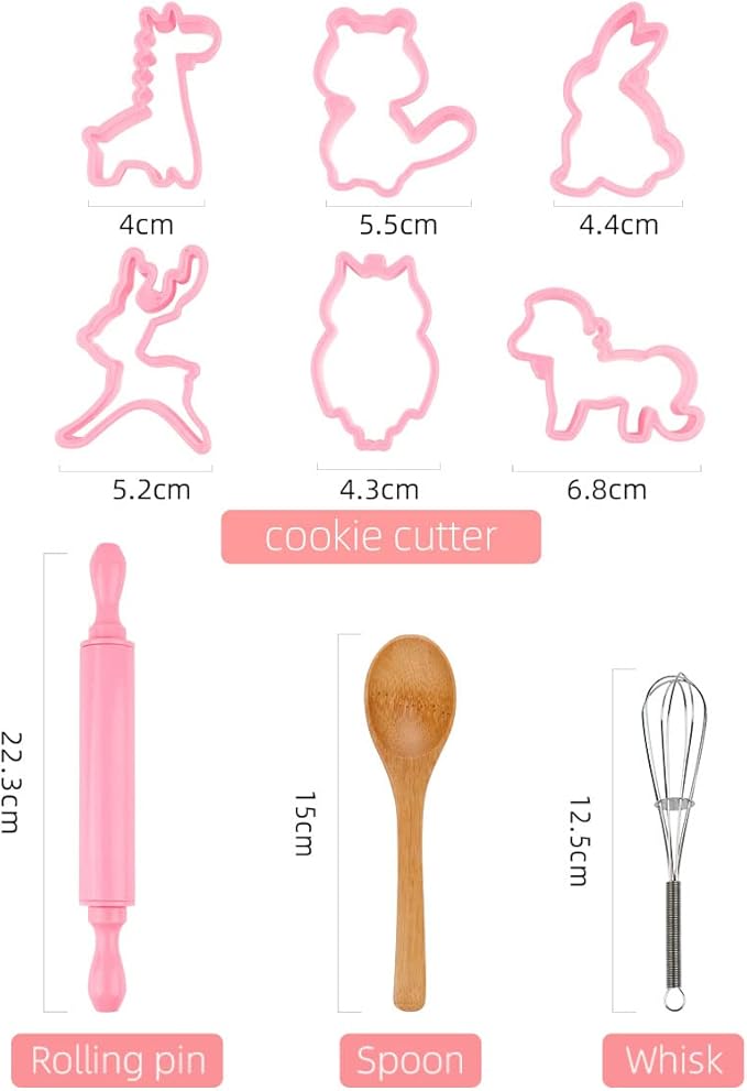 TOONRAIN Kids Cooking and Baking Set Chef Hat and Apron Dress Up Kitchen Costume Boys Girls Toys Birthday Christmas Gift