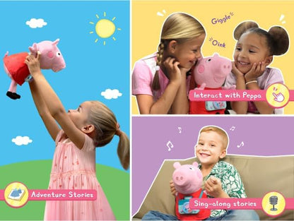 PlayShifu Peppa Pig Toy | Gift a Magical Storytelling Experience! | an Interactive Plush That Sings, Tells Stories & Plays Rhymes | Adorable for Boys & Girls Ages 3–6