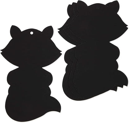 Bright Creations 40 Pack Hanging Woodland Animal Ornaments Set, Scratch Paper Art Kit for Kids, Decorations