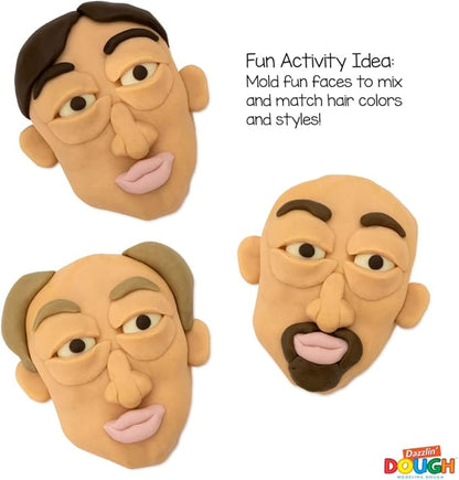 Hygloss Soft Modeling Play Dough - 6 Assorted Color Playdough - Multicultural Skin Tones - 5 lb. Each - Reusable Container, Ideal for Art Projects & Classroom Activities