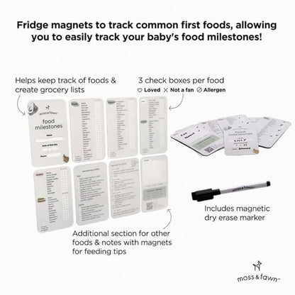 Baby’s First Bites Starter Kit – Ice Cube Tray, Forage Feeder, Freezer Mold & Pacifier Feeder – Milestone Magnet for Food Tracking & Feeding Tips – Baby Food Prep Essentials - Bloom