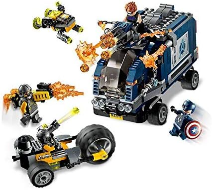 LEGO Marvel Avengers Truck Take-Down 76143 Captain America and Hawkeye Superhero Action, Cool Minifigures and Vehicles (477 Pieces)