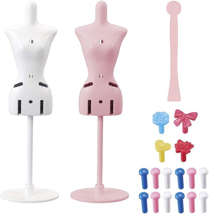 BANDAI 40433 Harumika Fashion Design for Kids-Craft Your Own Catwalk Looks with This Creative Kit-Double Torso Set-'Yummy All Over' Style Includes Reusable Mannequin, Fabric and Accessories