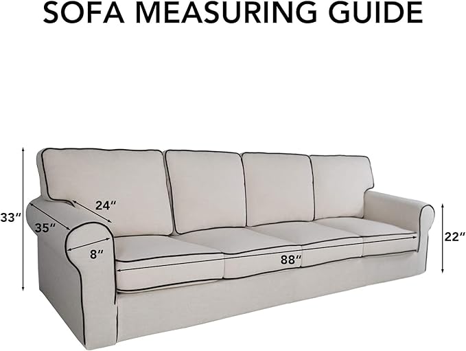 PureFit Reversible Quilted Sofa Cover, Water Resistant Slipcover Furniture Protector, Washable Couch Cover with Non Slip and Elastic Straps for Kids, Dogs, Pets (XX Large, Gray/Gray)