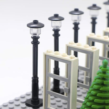 Door Street Lamp Bricks Accessories Toys City House Parts Garden Classic Road Light Building Block Creative DIY Construction
