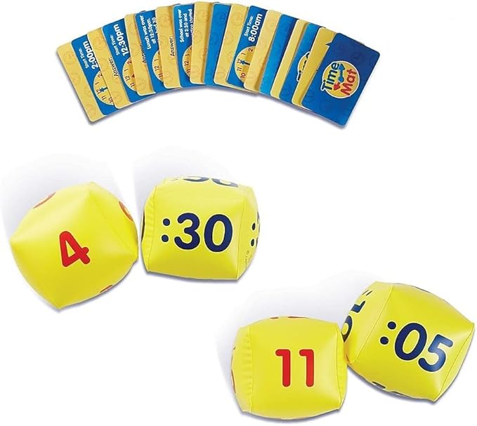 Learning Resources Time Activity Mat, Homeschool, Learning Clock, Classroom Activity, Ages 5+