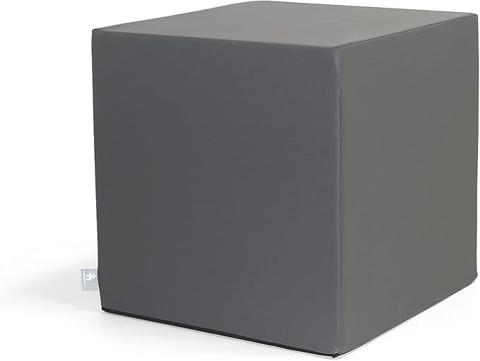 foamnasium Large Block, Indoor Foam Playset, Soft Toddler and Active Kids Play Foam Block for Crawling, Climbing, and Jumping, Made in The US, Enhanced Slate