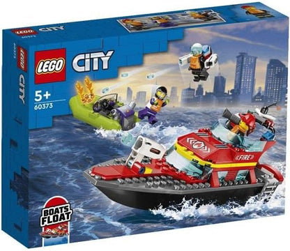 LEGO City Fire Rescue Boat 60373, Toy Floats on Water, with Jetpack, Dinghy and 3 Minifigures, Everyday Hero Toys for Kids, Boys and Girls Ages 5+