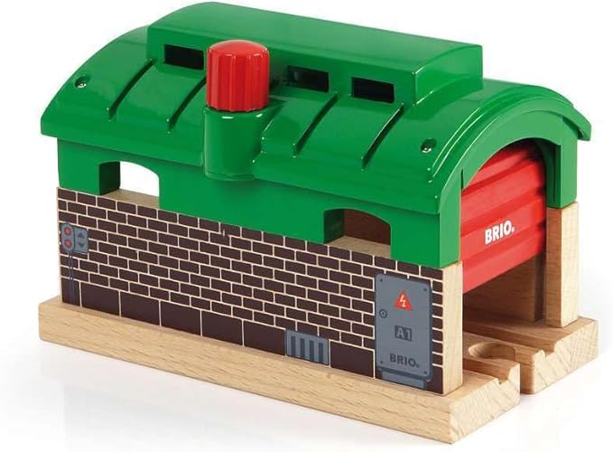 BRIO World 33574 - Train Garage - 1 Piece Wooden Toy Train Accessory for Kids Age 3 and Up