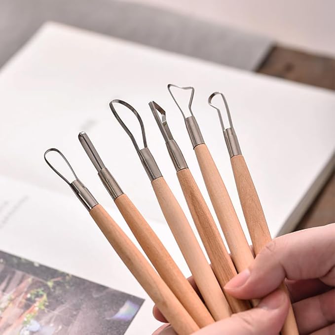Clay Tools Sculpting for Polymer Air Dry Modeling Clay Beginners & Professionals Ideal for DIY Pottery & Ceramics Tools Double-Sided Polymer Carving Tools Kit (14)