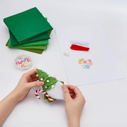 INFUNLY 4Sets DIY Christmas Tree Gnome Santa Kit for Beginners Complete Christmas Tree Gnome Kit for Adults Kids Starters to Learn with Instruction Handmade Christmas Dwarf Kit Gift Decoration Crafts