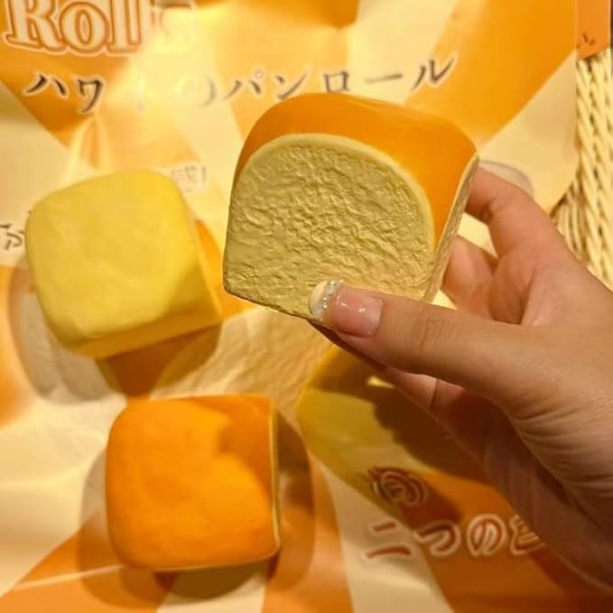 Slow Rising Squishy，Stress Balls，Stress Relief & Fidget Toys,Party Favor (2pcs Hawaiian Rolls)