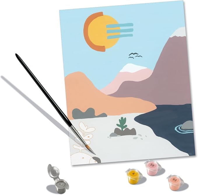 Ravensburger CreArt by The Lake Paint by Numbers Kit for Adults - 23641 - Painting Arts and Crafts for Ages 12 and Up