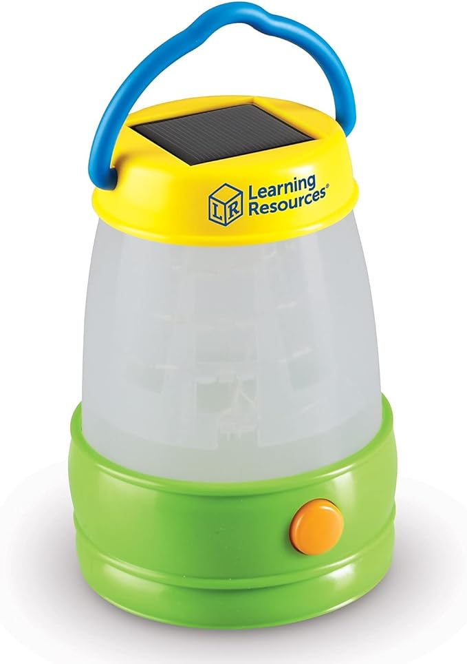 Learning Resources Solar Lantern, Kids Camping Accessories, Easy-Grip Portable Light, Exploration Play, Ages 3+