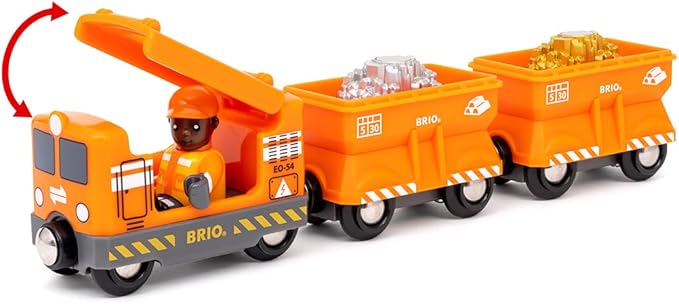 BRIO World – 36049 Gold Cargo Train | Toy Train Set for Kids Aged 3 Years Up