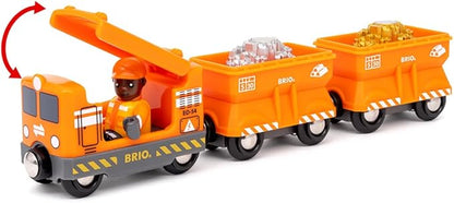 BRIO World – 36049 Gold Cargo Train | Toy Train Set for Kids Aged 3 Years Up